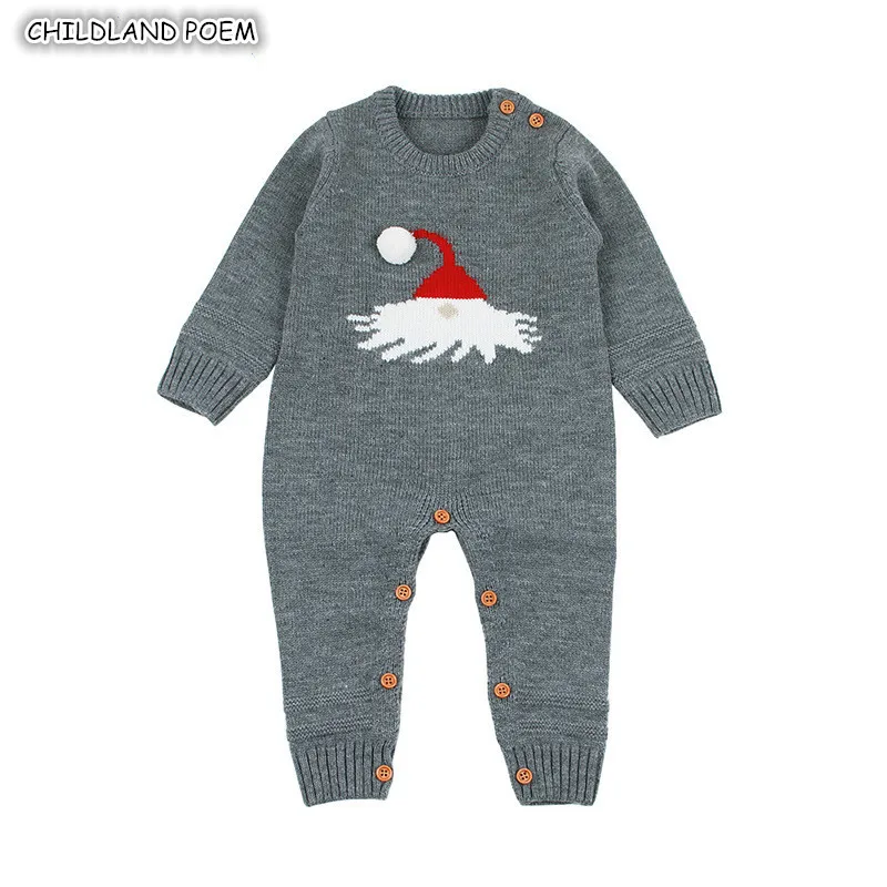 

Baby Romper Long Sleeve Knitted Baby Clothes Christmas Autumn Winter Infant Baby Boys Romper Knitting Girls Romper Jumpsuit