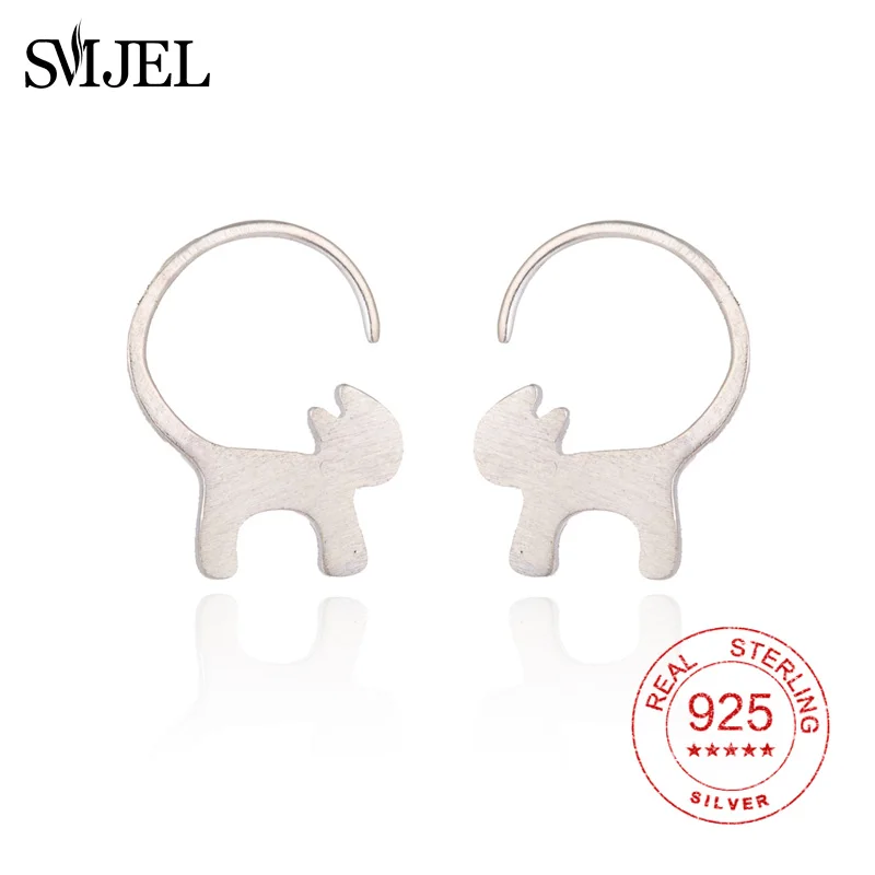 

Женские серьги SMJEL из серебра 925 пробы в виде животного