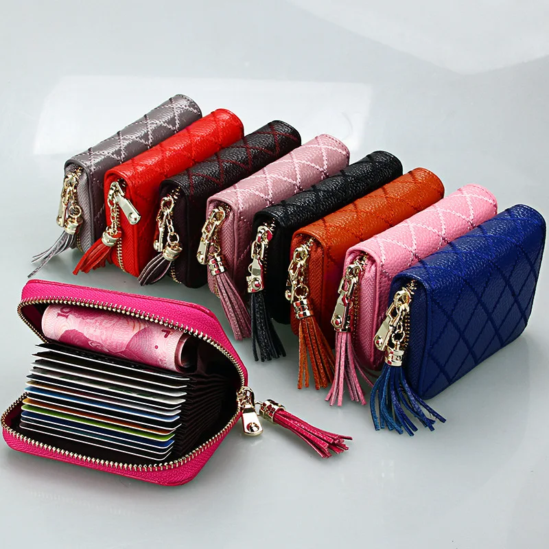 Дизайнерский брендовый женский держатель для кредитных карт из натуральной кожи