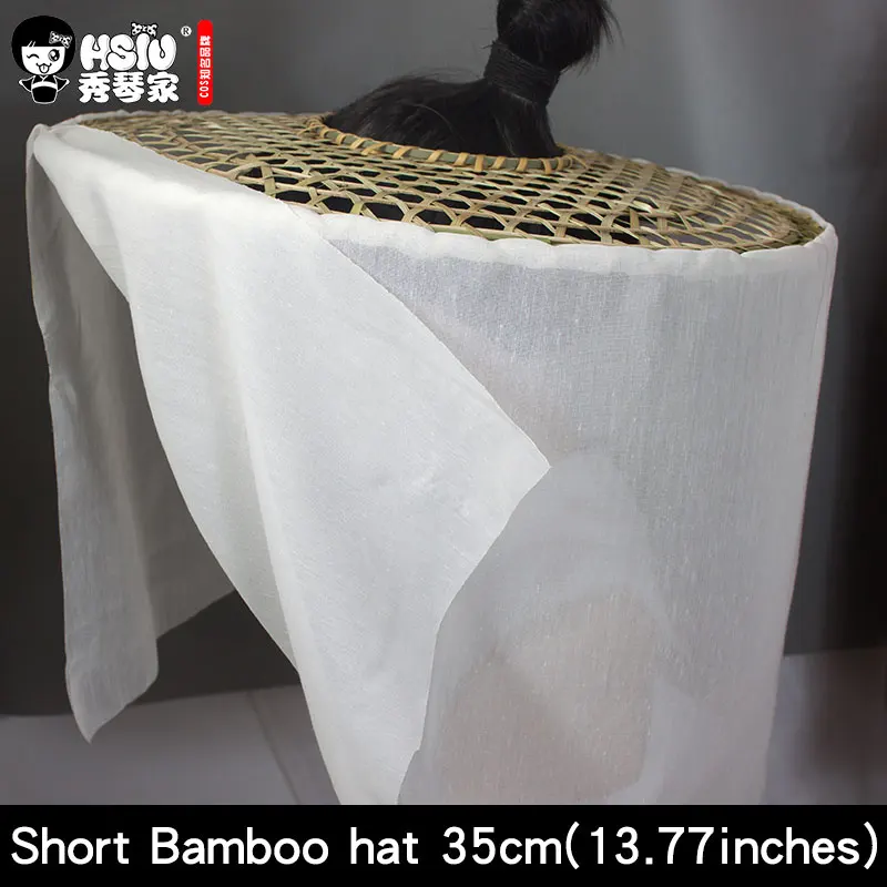 short Bamboo hat HSIU Xie Lian Hua Cheng, Бамбуковая Шляпа для косплея, длинные кости, повязка для волос, RuoXie, YingLuo Tian Guan Ci Fu, реквизит, аксессуары для Хэллоуина - Цвет: short Bamboo hat