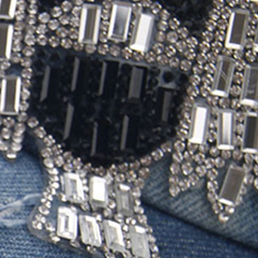 Новинка 2021 джинсовые бейсболки для девочек со стразами модные Универсальные