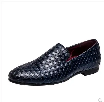 

BABEBCBD 2019 new men's dress shoes fashion woven men's shoes autumn single youth fashion shoes
