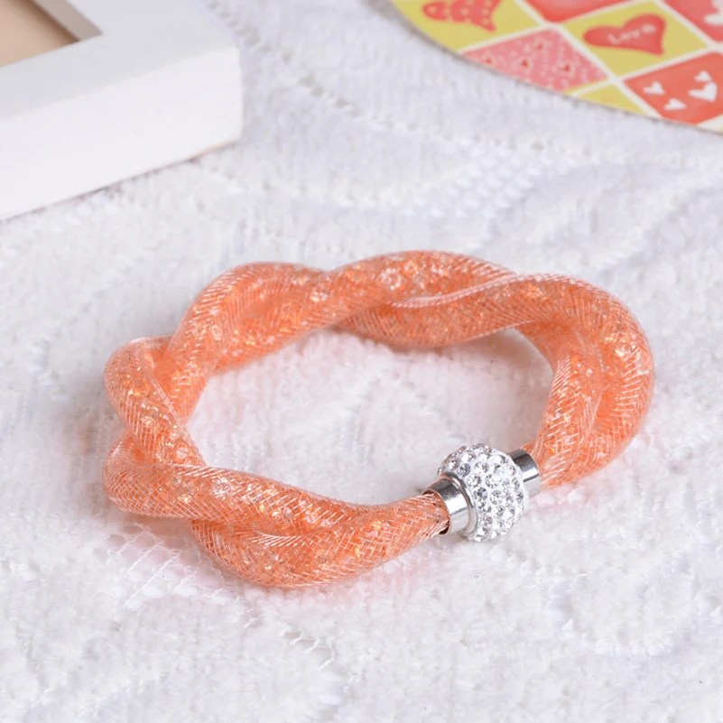 Кристальные браслеты с ринестонами для женщин ювелирные изделия 2018 года Оптовая продажа оберег браслетов Мультикоробочный магнитный Фемме.