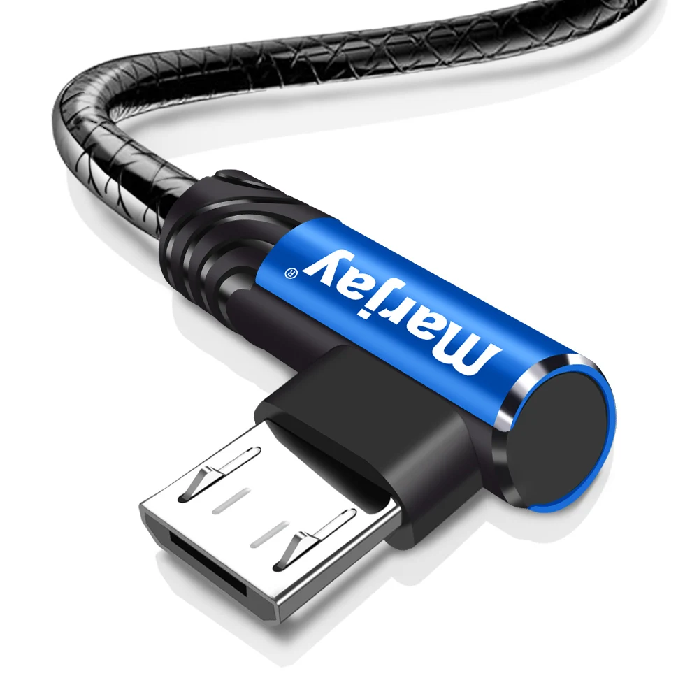 Marjay 90 градусов микро USB кабель для huawei мобильного телефона Кабели для Samsung Galaxy A9 Pro USB кабель Зарядное устройство Шнур для Xiaomi