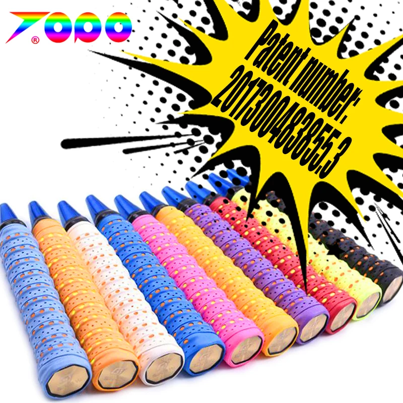 Free Shipping(80pcs/lot)TOPO PU-110 Proprietary product EVA Wave grap Punched tacky feel Overgrips/badminton racket