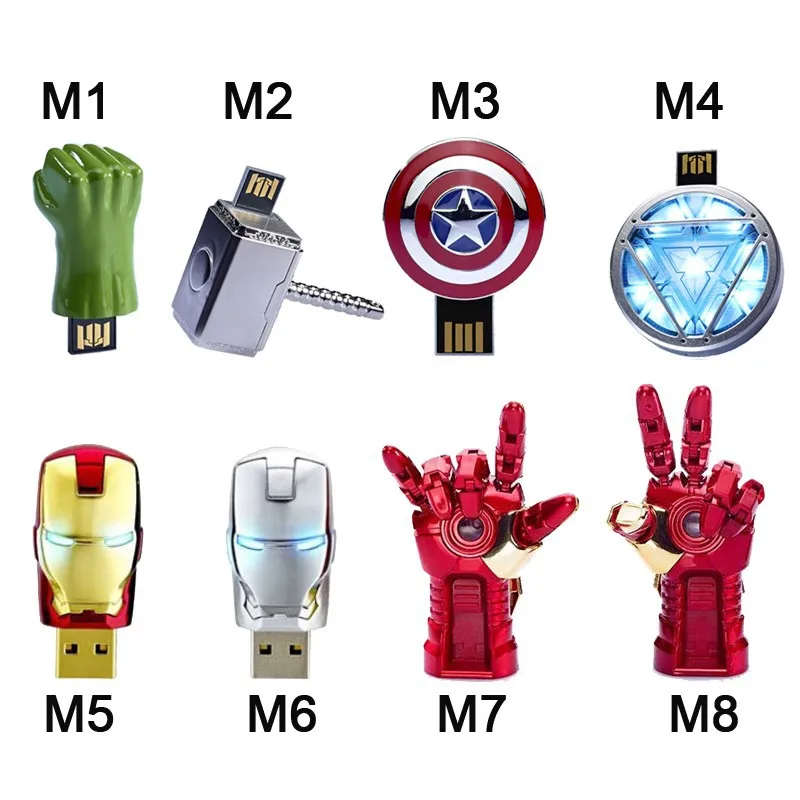 Garunk usb флеш-накопитель 4G Железный человек 8G Флешка 16G Капитан Америка 32G Халк Тор U