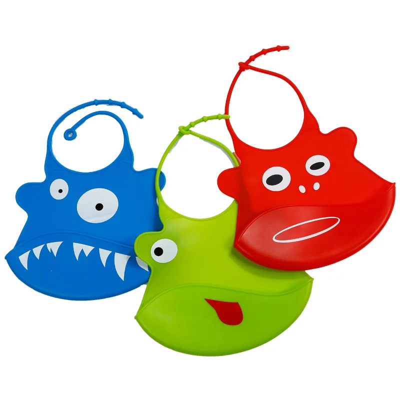2018 Новый дизайн детские нагрудники Водонепроницаемые силиконовые для кормления