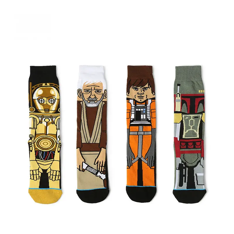 Autumn and winter new star wars socks figures personalized cotton | Женская одежда