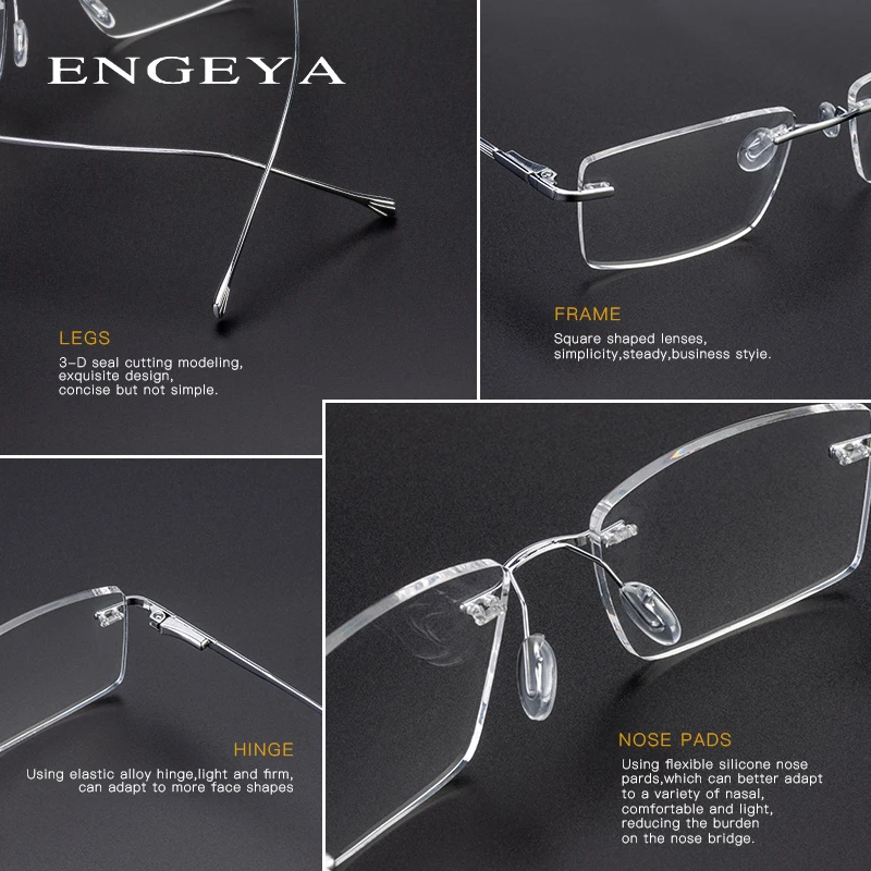 Металлические оптические мужские очки прозрачные квадратные модные брендовые