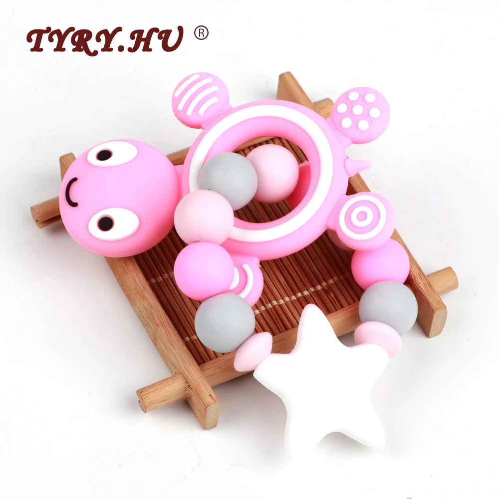 

TYRY.HU Детские Силиконовые для Прорезывание Зубов Браслет, 1 шт., силиконовый подарок для медсестры в виде черепахи из пищевого материала, детс...