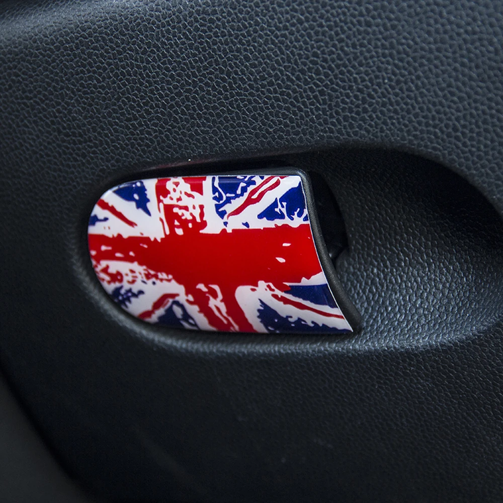 Фото Сумка для перчаток Union Jack, ручка, наклейка, коробка для хранения, застежка, ручная наклейка, наклейка, автомобильный Стайлинг для BMW Mini Cooper JCW ... №3