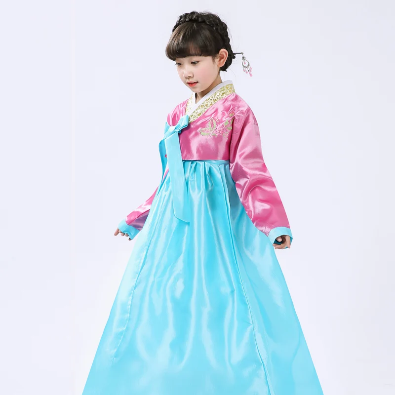 Корейская традиционная одежда Национальная ханбок для детей этнические костюмы