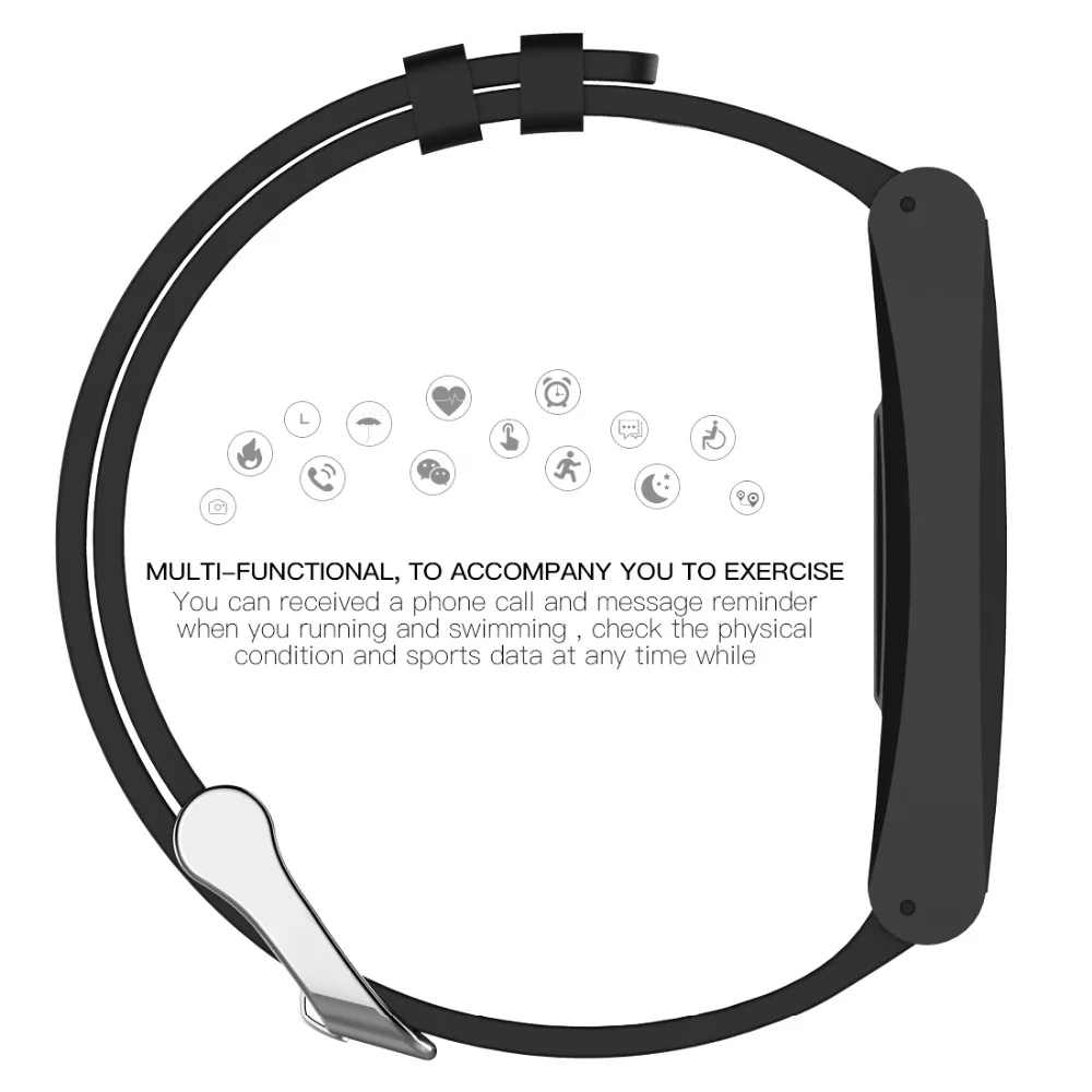 Ultra-thin IP68 Waterproof Activity Tracker Sport Watch Smart Bracelet Heart Rate Monitor Band Real-time 7mm Wristband | Электроника
