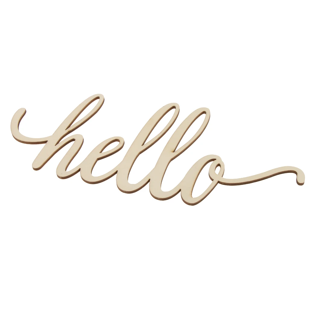 Деревенская деревянная доска hello Подарочный знак искусство деревянный вырез