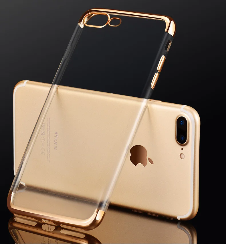 Коке Капа Для iphone 6 S Plus Случае Покрытие Кристалл Мягкий ТПУ Ясно Тонкий