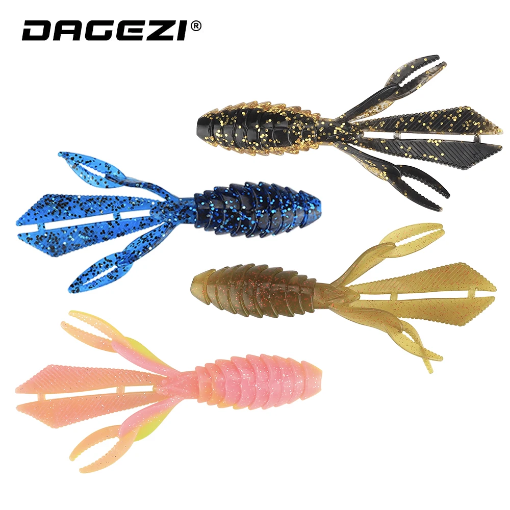 

DAGEZI 4 шт./лот мягкая рыболовная приманка, искусственная приманка 12,5 см/14 г, сумасшедшая Хлопушка, мягкие приманки для ловли карпа, рыболовные ...