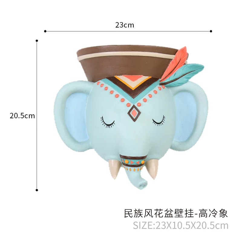 elephant ROOGO гидропонный цветочный горшок Животное Мультфильм Настенные подвесные украшения Подвесные Растения настольные горшки балкон бонсай-суккулент плантатор - Цвет: elephant