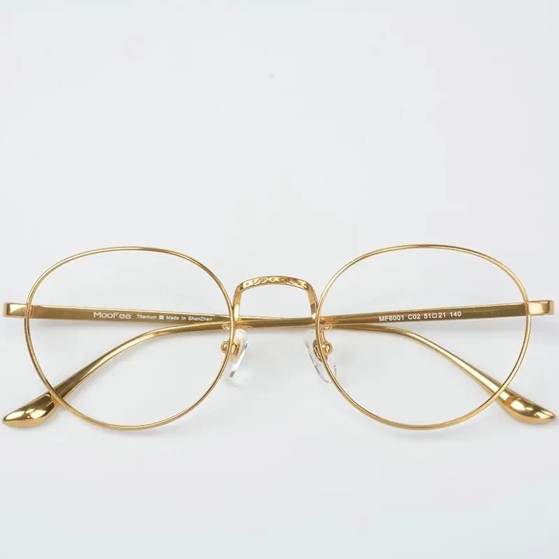 

Titanium Glasses frame Men Women Clear Glasses Gafas De Mujer Retro Titanium Fill Prescription Glasses Frames 6004
