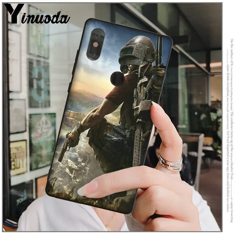 Yinuoda PUBG рукоделие принт рисунок чехол для телефона крышка оболочки для Xiaomi mi 8 SE 6 Примечание 3 mi X 2 2 S Примечание 3 крышка
