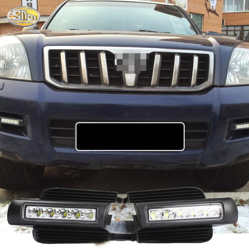 Светодиодсветодиодный дневные ходовые огни SNCN E mark для Toyota Prado 120 FJ120 LC120 2003 2004 2005 2006