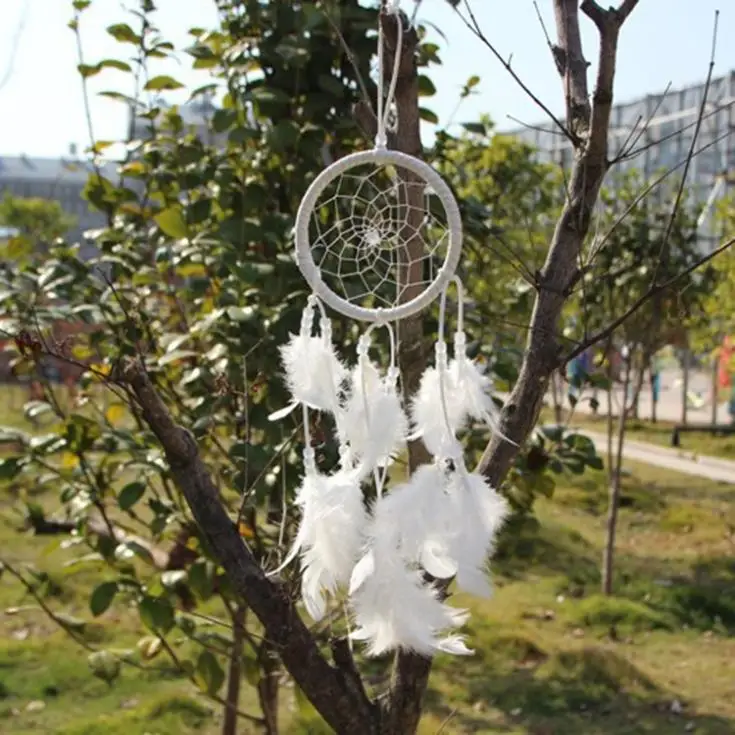 2015 Hot Sale Dream Catcher Circular Net With feathers Wall Hanging Decoration Home Decor Ornament drop shipping |