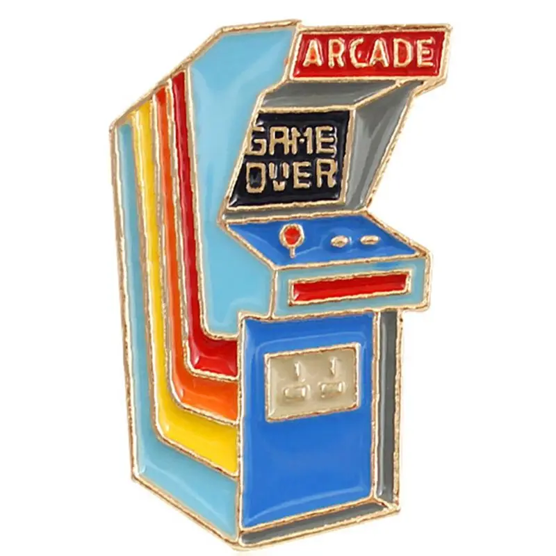 Мультфильм милый игровой автомат брошь из сплава мини булавки значок эмаль