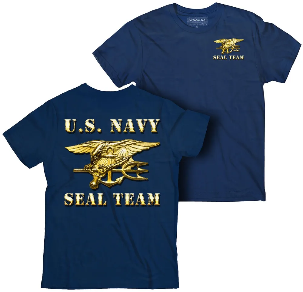 Футболка ВМС США тюлень футболка USN команда Seal 6 военная Veteran Tee|Мужские футболки| |