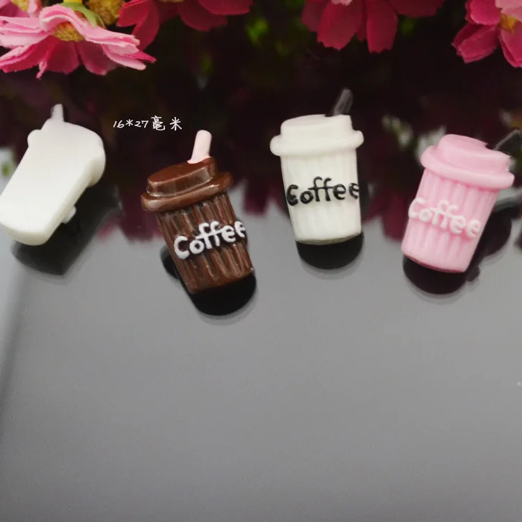 4pcs coffee 4 шт слизи амулеты колы бутылки смолы Пластилин слизи аксессуары бусины для рукоделия Скрапбукинг поделки - Цвет: 4pcs coffee