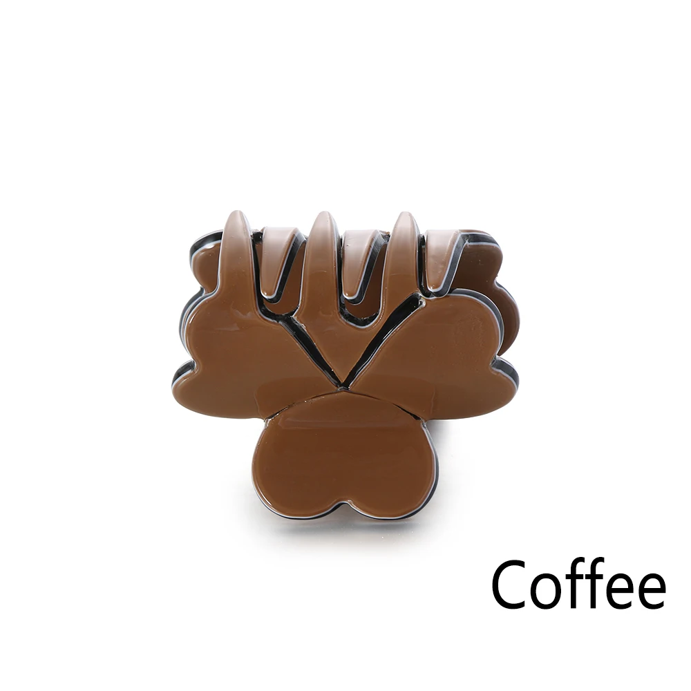 Coffee 1 шт. акриловые женские Мини четырехлистные клеверные Шпильки Красочные заколки-крабы для волос Зажим Заколки Шпильки Инструменты для укладки аксессуары - Цвет: Coffee