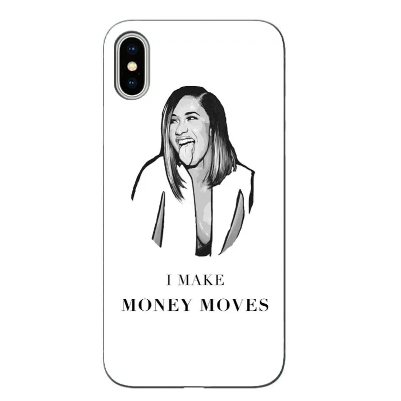Модные мягкие ТПУ чехлы Nova Cardi B с язычком чехол для телефона iPhone 5 11 11PRO MAX SE 6 6S Plus 7