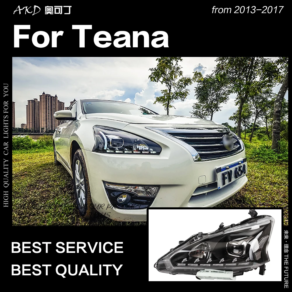 АКД стайлинга автомобилей фар для Nissan Teana Altima светодиодный фар 2013- DRL Hid вариант фара ангельский глаз луч автомобильные аксессуары