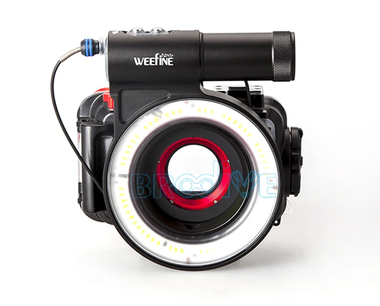 NiteScuba Дайвинг видео Weefine кольцевой светильник для tg5 RX100 Canon Nikon камера корпус для макросъемки подводная фотография M67 - Цвет: 3000 lumen