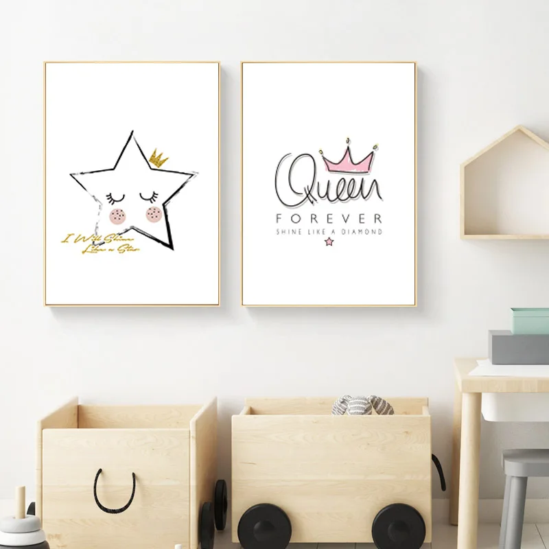 Украшение для детей в скандинавском стиле Золотая Бабочка Мультяшные звезды