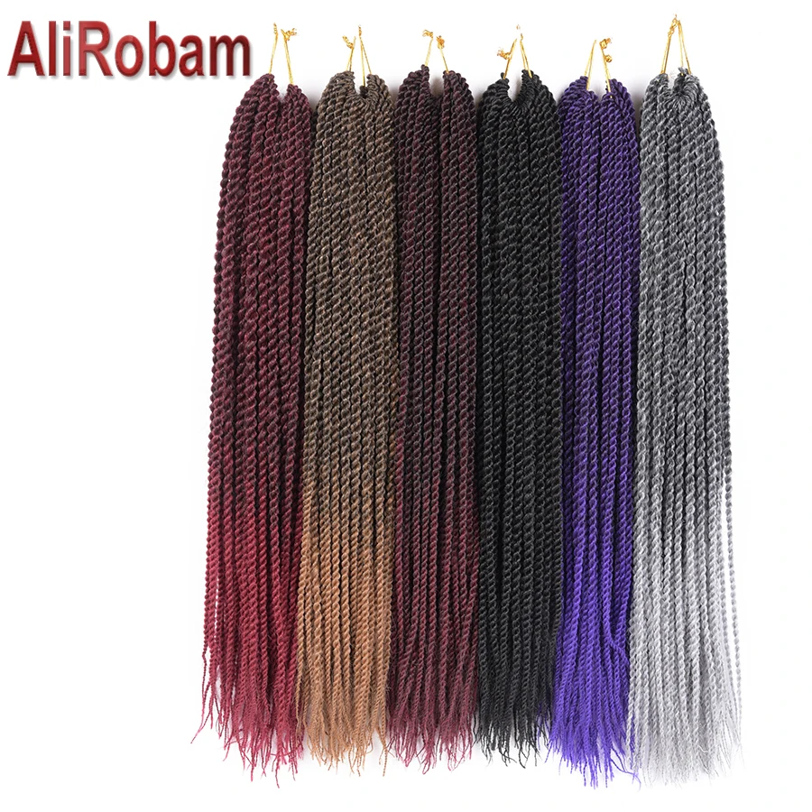 AliRobam синтетические волосы для плетения 18 дюймов 30 корней цветной канекалон