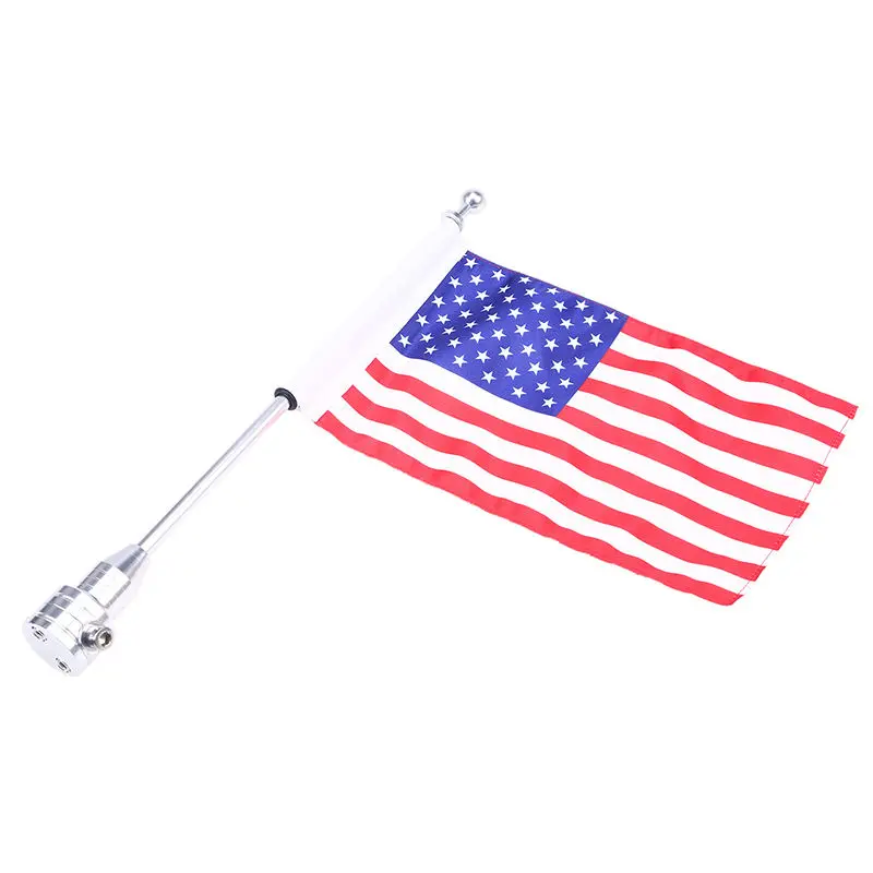 1 Pair Motorcycle Rear Side Mount Flag Pole America USA For Harley Bobber Chopper Sportster XL 883 1200 Luggage Rack | Автомобили и