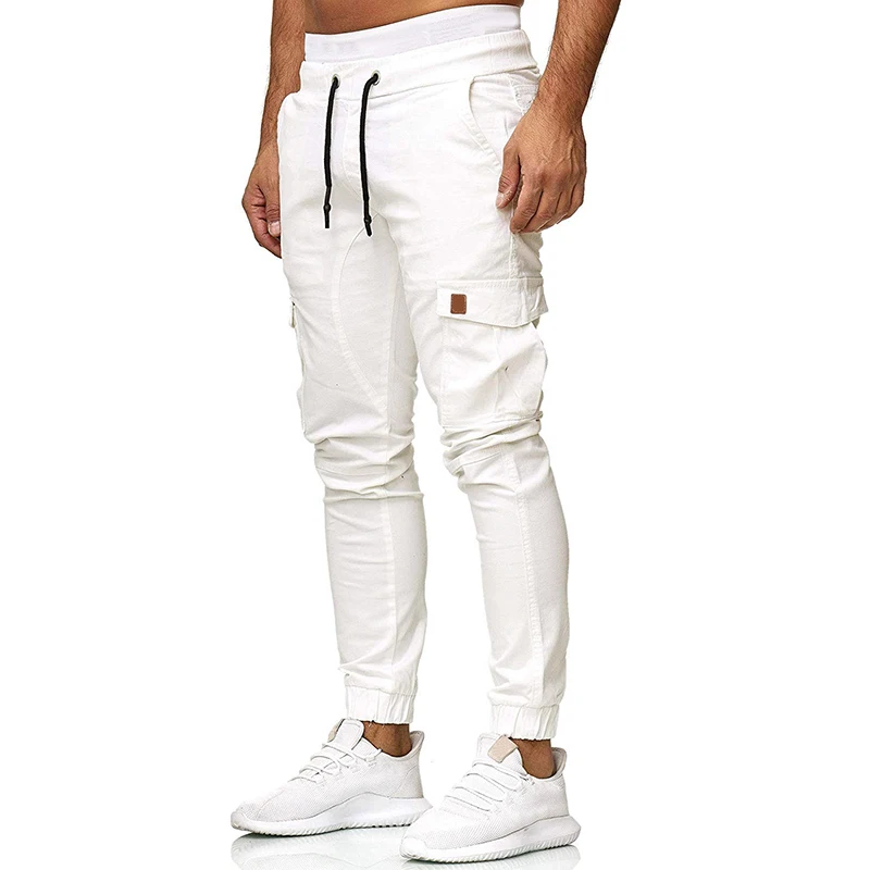 

Men's Tactical Leggings Cargo Pants Brand Solid Multi-pockets Cotton Trousers for Male Spring Autumn Casual Sport Pantalon Homme