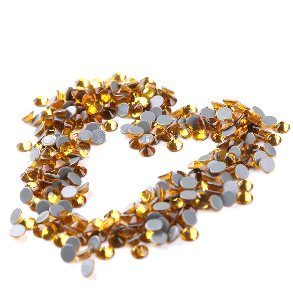 

1440pcs Topaz Ss6 Ss10 Ss16 Ss20 Ss30 Many Size Crystal And Stones Hotfix Rhinestones Glue-Back Iron On Rhinestones For Clothes