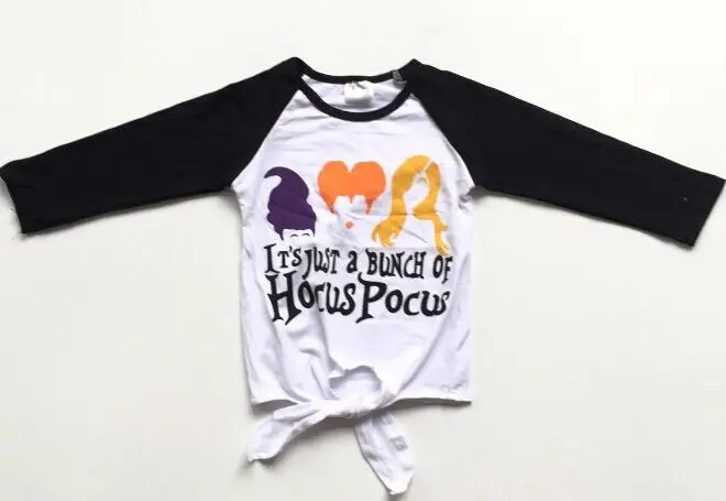 bunch baby Осенне-зимние футболки с маркой бутика на День Благодарения для маленьких девочек, одежда хлопковый топ с рукавами-регланами, с рисунком леопарда, тыквы, подсолнуха - Цвет: bunch baby