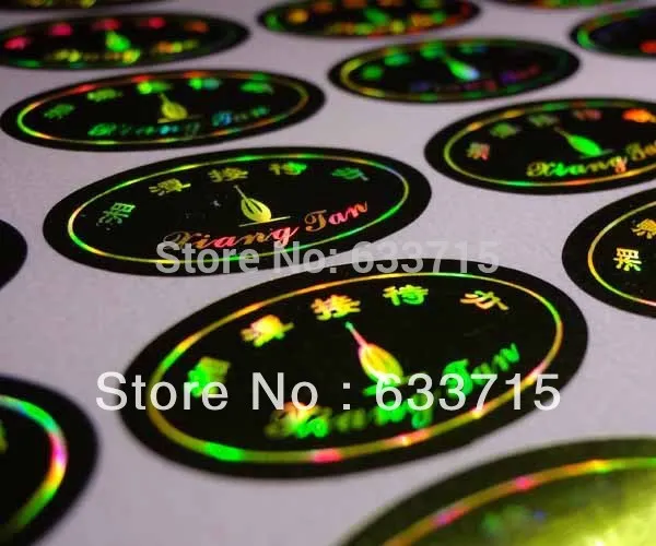 Индивидуальная печать голограмма наклейка этикетка с серийным номером.