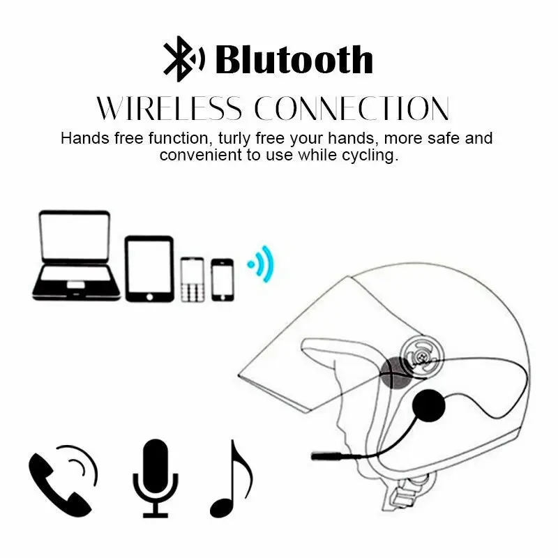 Bluetooth 5,0 шлем гарнитура аксессуар для колонок беспроводной мотоцикл Домофон переговорные наушники с микрофоном стерео