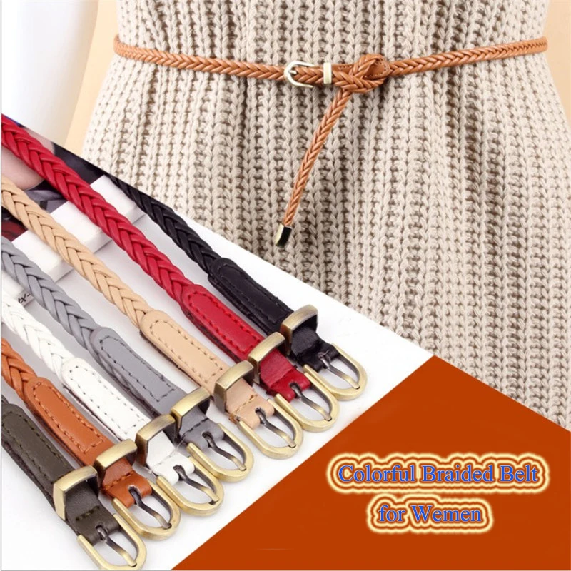 

Braided Belt Black Braided Belt for Women Colorful Vintage Belt 10pcs PU Faux leather Belt for ladies