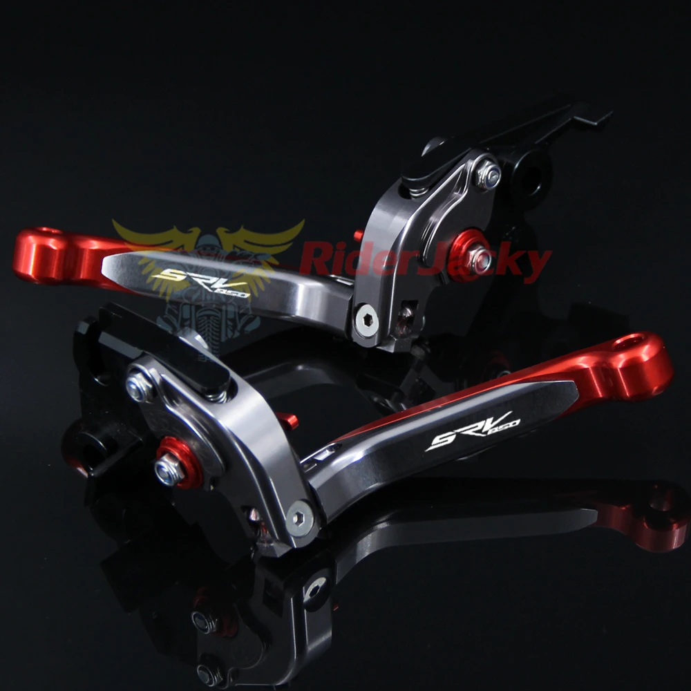 Красный + титановый логотип SRV850 для Aprilia SRV 850 Srv850 2012 2016 2014 2015 13 CNC складные