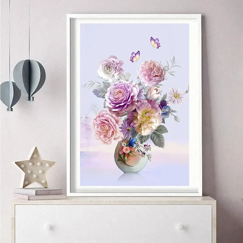 5D DIY Diamond Embroidery Peony Flower Painting Scenery Rhinestones cross stitch kits Christmas Gift wedding decoration | Дом и сад