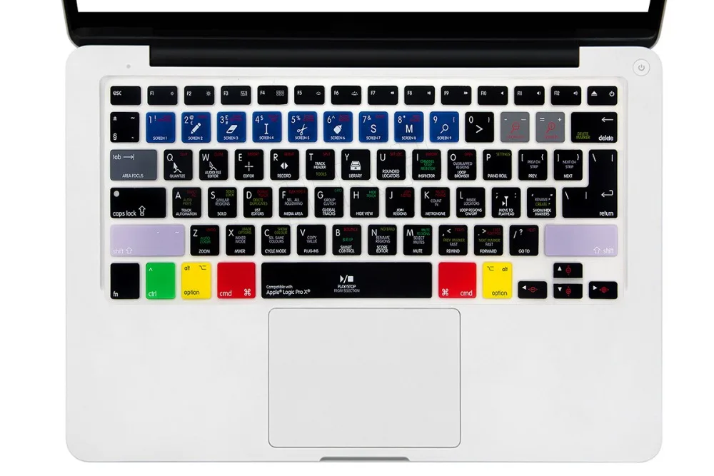 Для всех Macbook Air 13 Pro Retina 15 17 A1278 Logic X функциональная силиконовая клавиатура с