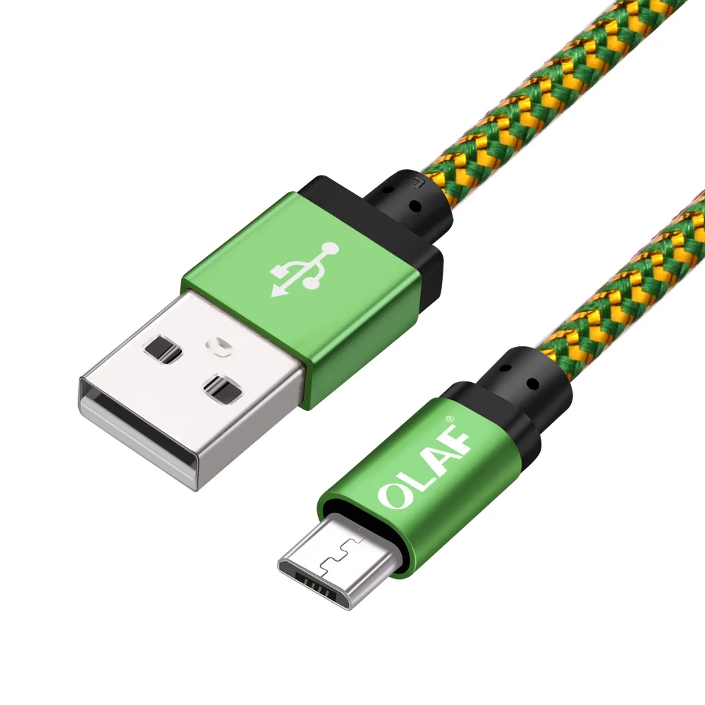 Олаф нейлоновый Кабель Micro-USB в оплетке 1 м/2 м/3 м Синхронизация данных USB кабель зарядного устройства для samsung htc huawei Xiaomi Android автомобильные кабели зарядного устройства