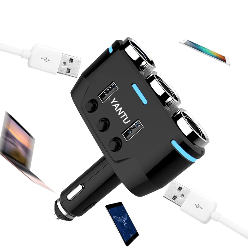 Автомобильный разветвитель прикуривателя 12 24 в 1 а 100 вт|monitor adapter|monitor usb poweredmonitor
