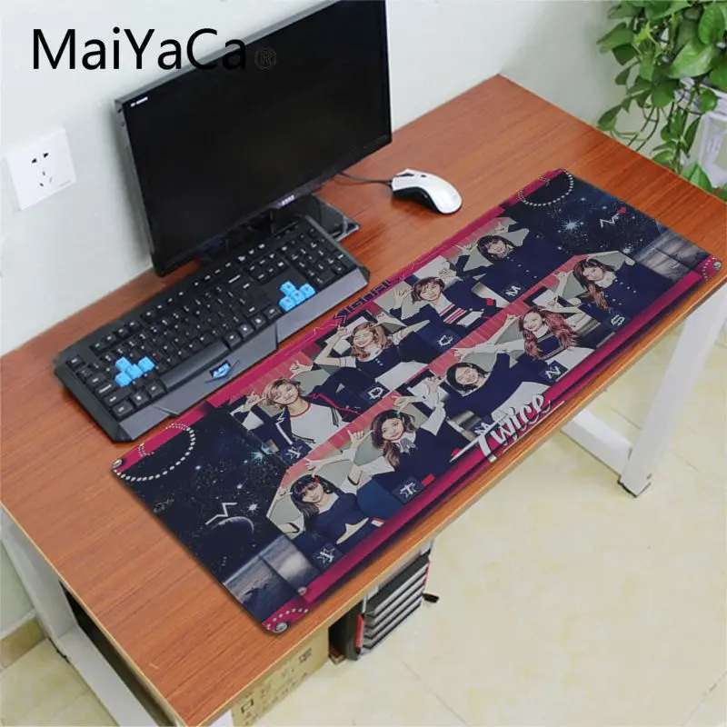 Maiyaca Twice Mina Momo Kpop Комфортный коврик для мыши игровой коврик для мыши xl скоростной коврик для мыши с клавиатурой ноутбук Настольный коврик - Цвет: Lock Edge 30x60cm