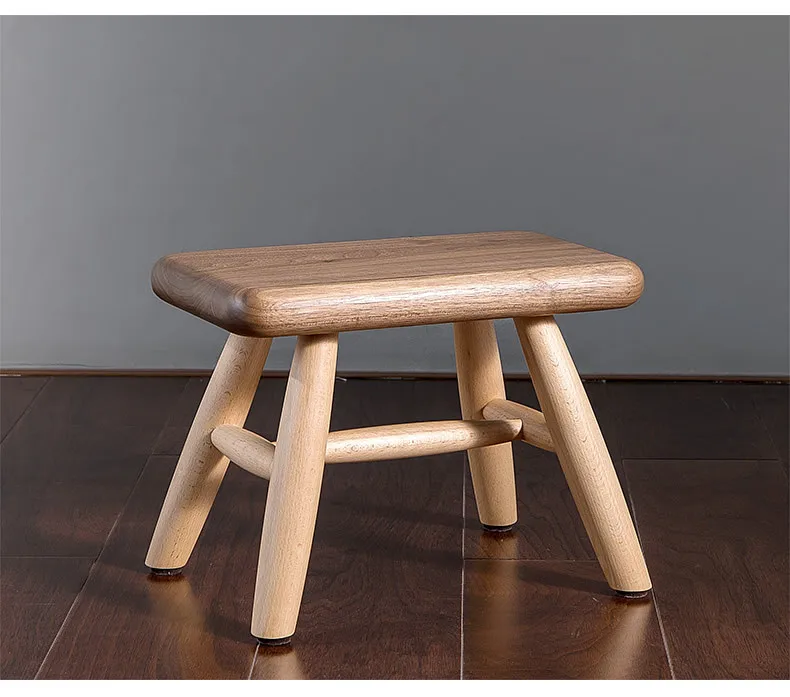Solid wood Children's Stools kids Furniture 30*18*22 cm Black walnut bench Safety ottoman hot new high end Nordic stool | Мебель