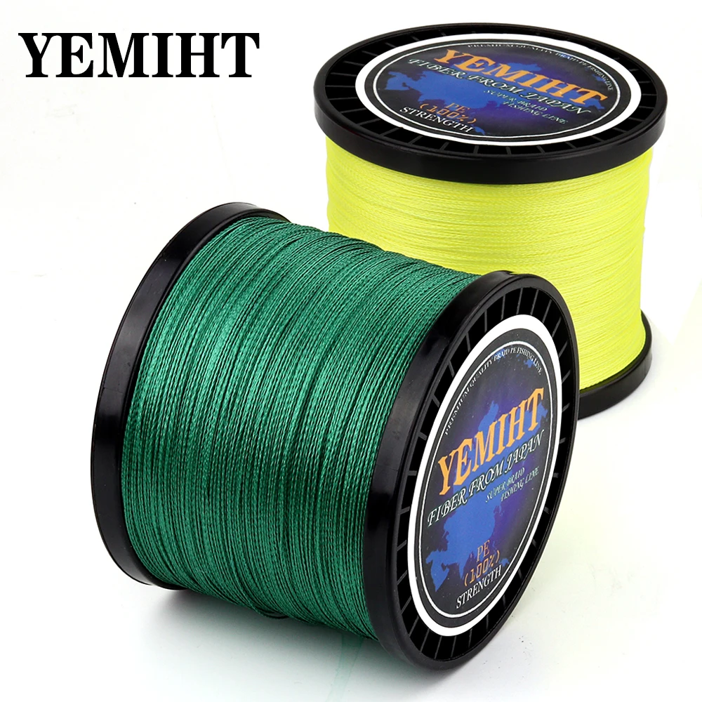YEMIHT 1000 м PE плетеный провод 4 нити 0,11 мм-0,70 мм 10LB-120LB Япония, леска