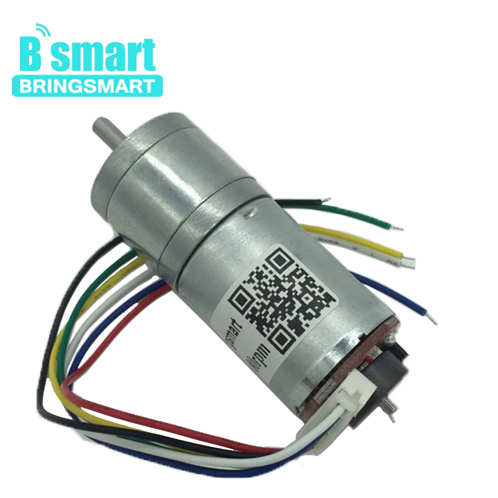 Мини редуктор постоянного тока Bringsmart мотор 12 В 18 1930 об/мин инкодер CW CCW
